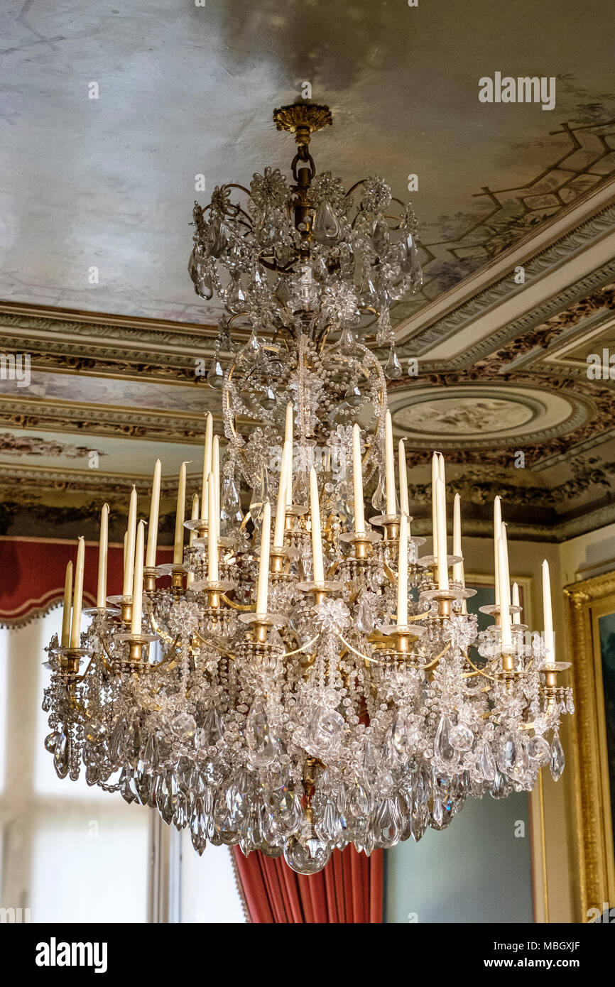 Les salles de réception à l'intérieur du Musée Cliffe, Keighley, Bradford, Yorkshire, Royaume-Uni. Banque D'Images