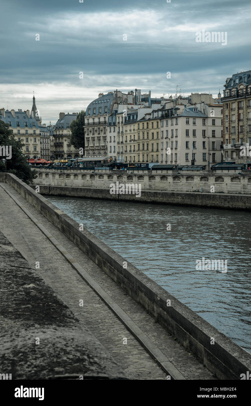 Paysages de riverain Paris, France Banque D'Images