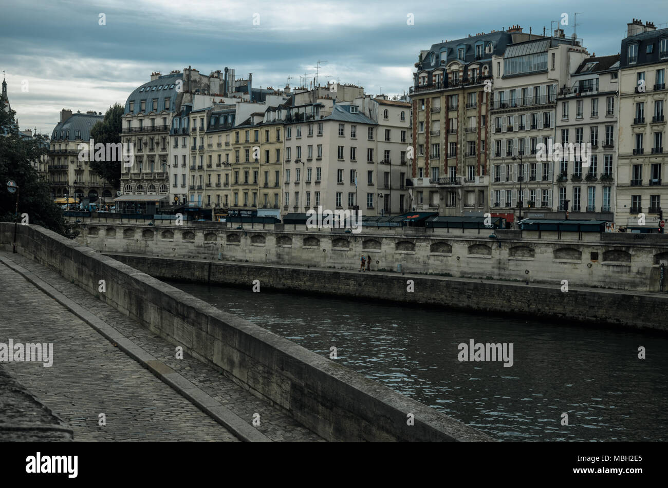 Paysages de riverain Paris, France Banque D'Images