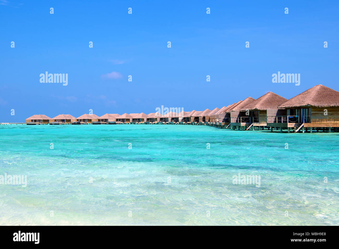 Water Villas Cocoon Resort Lhaviyani Atoll Maldives Banque D'Images