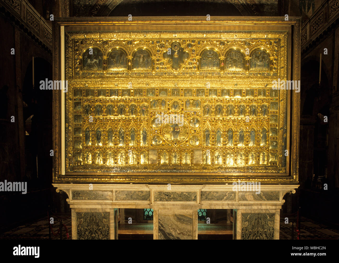 Pala d'Oro dans la basilique Saint-Marc, Venise Banque D'Images