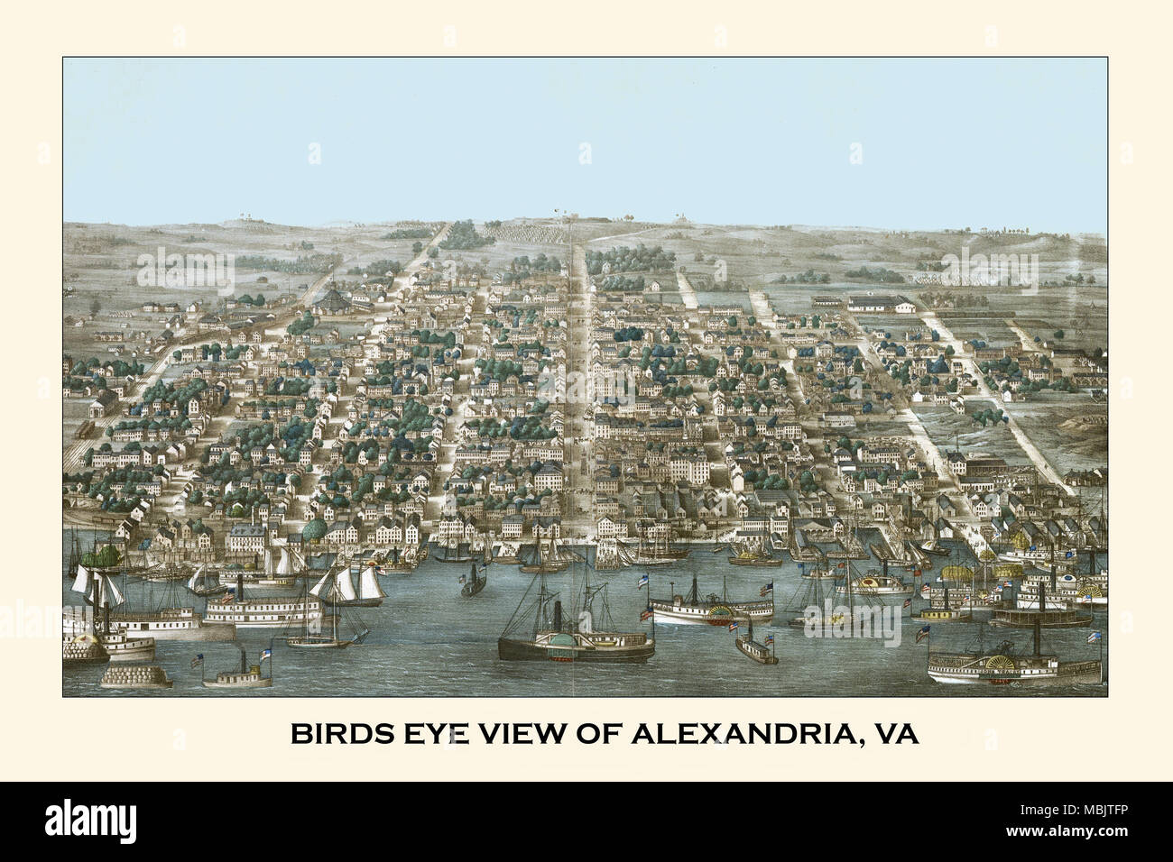 Birds Eye View of Alexandria, VA Banque D'Images