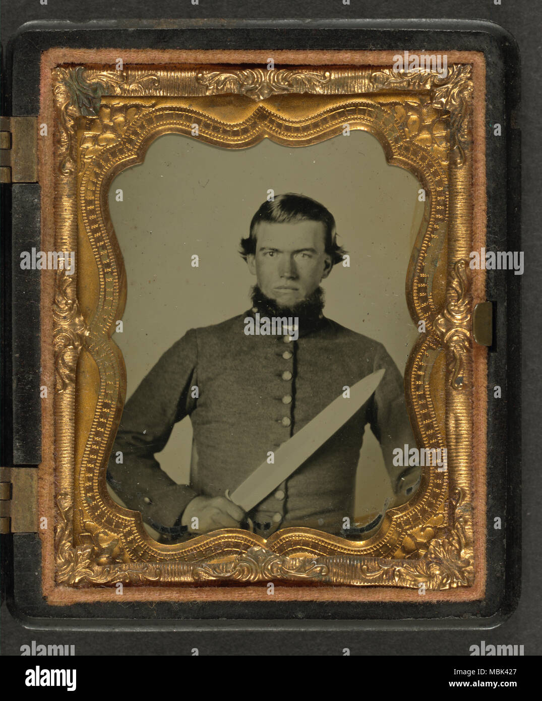 Soldat en uniforme confédéré non identifiés Banque D'Images