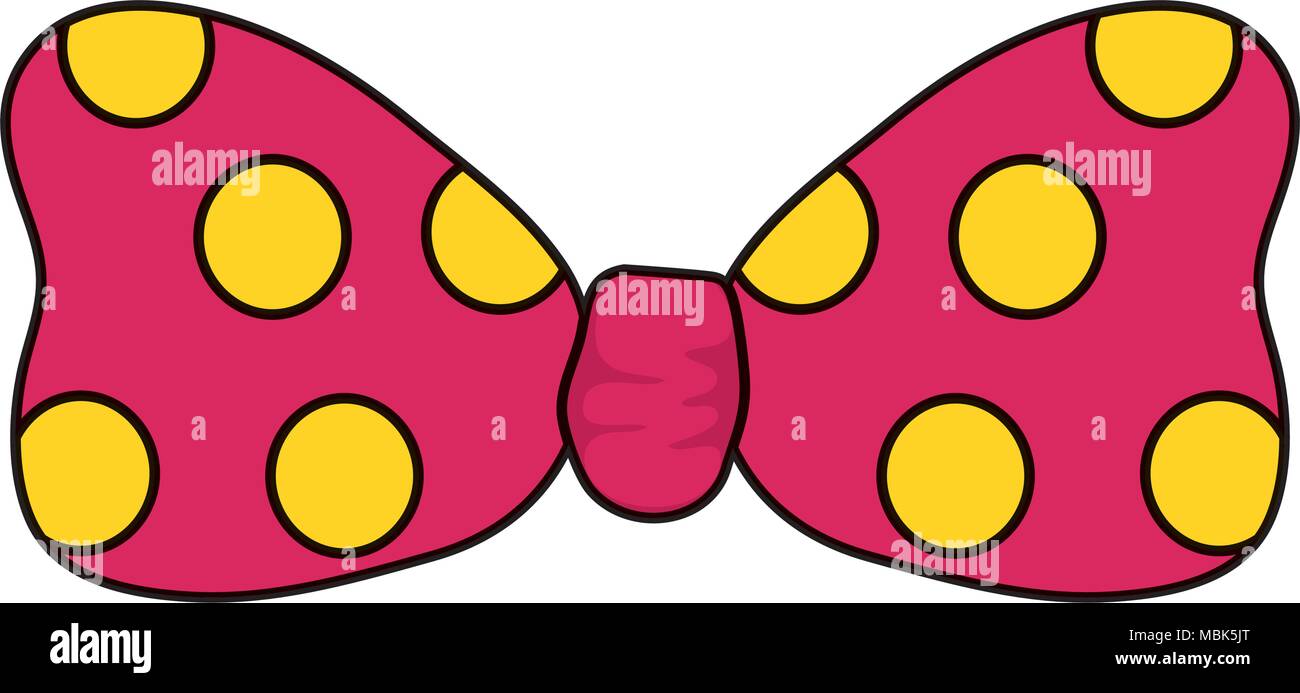 Noeud papillon avec des points icône sur fond blanc, design coloré. vector  illustration Image Vectorielle Stock - Alamy