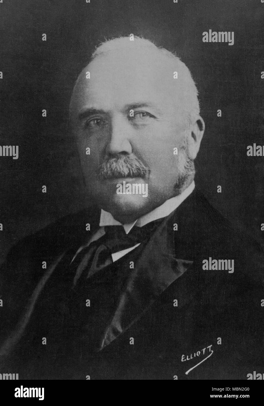 Portrait de Sir Henry Campbell Bannerman - ( 1836 - 1908 ) Premier ministre sous le roi Édouard VII - photographie par Elliot Banque D'Images