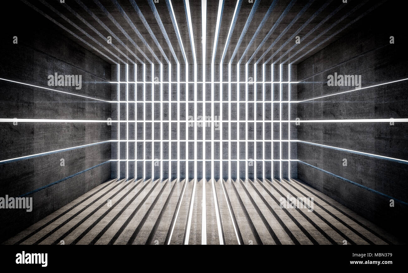 L'image de rendu 3D de béton géométrique Banque D'Images