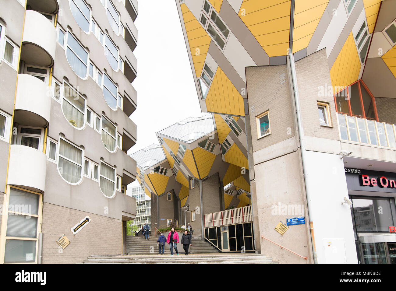 Maisons Cube à Rotterdam, aux Pays-Bas, de l'architecture expérimentale Banque D'Images