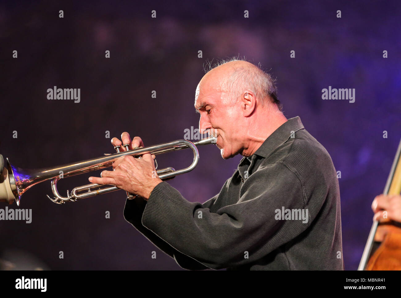 WIELICZKA, Pologne - 2 NOVEMBRE 2015 : Adam Kawonczyk Quartet jouant de la musique live au jazz de Cracovie toutes les âmes jour Festival dans la mine de sel de Wieliczka. Banque D'Images