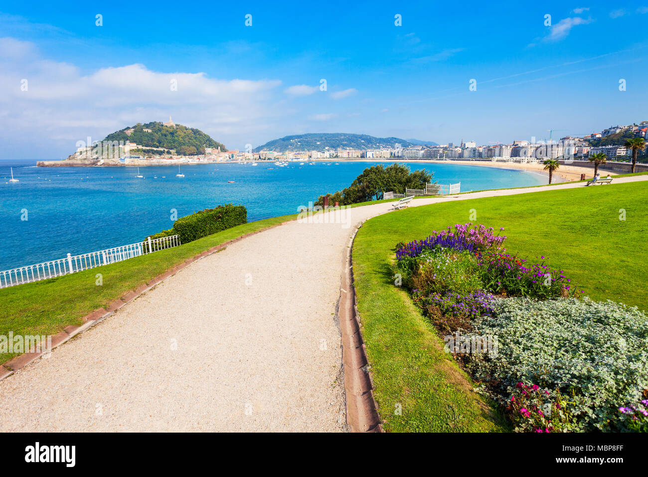 Parc public de la ville de Donostia San Sebastian, Pays Basque dans le nord de l'Espagne Banque D'Images