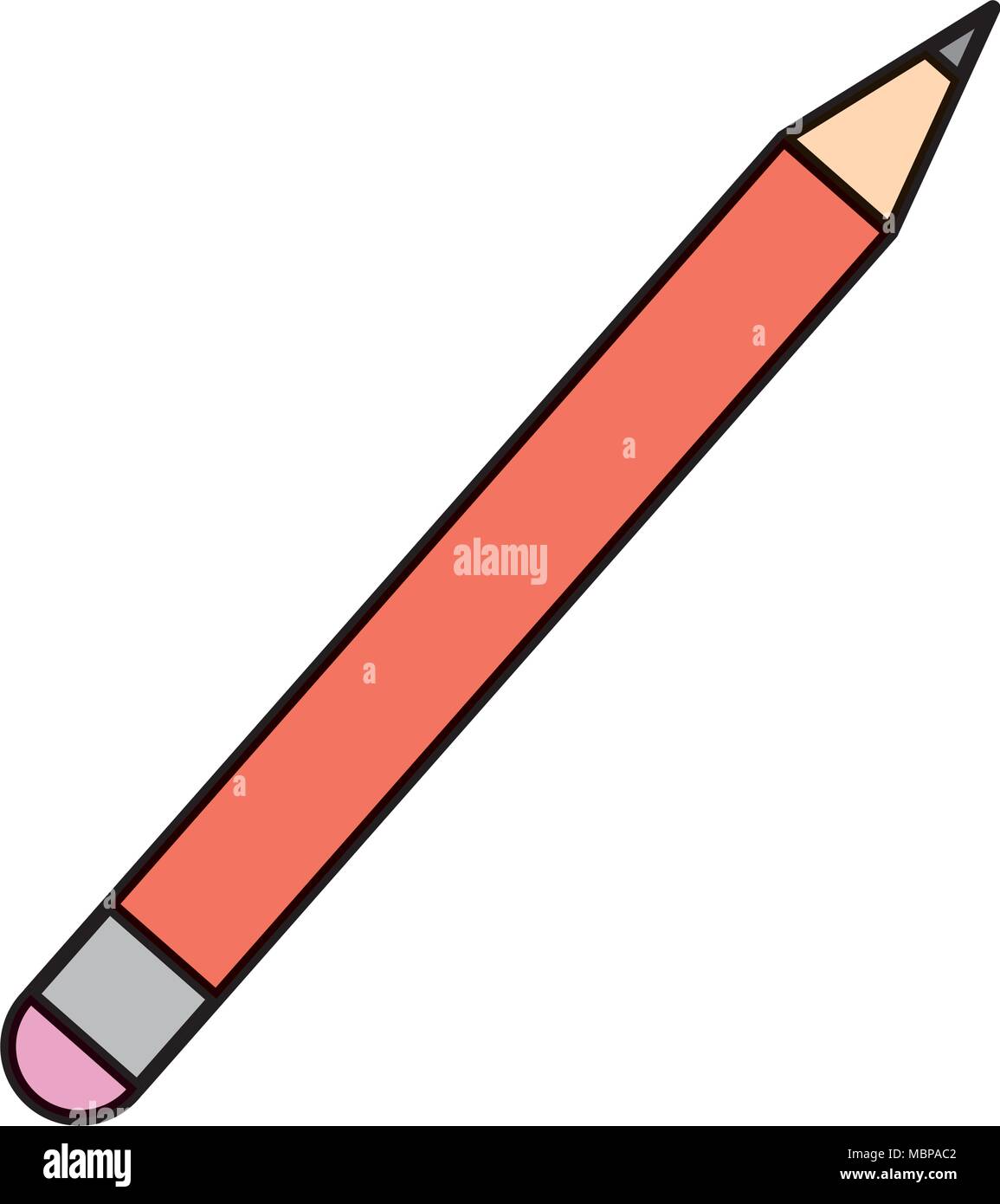 Crayon de couleur de l'objet de l'école de dessin et d'écriture Image  Vectorielle Stock - Alamy