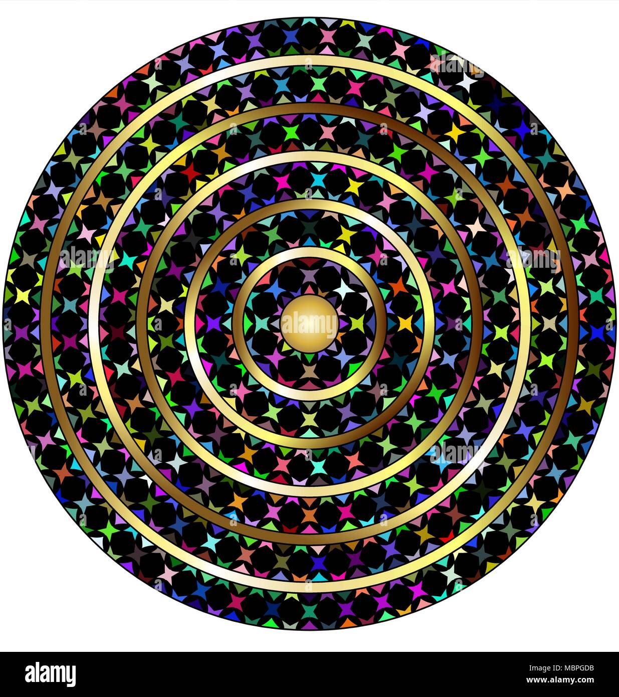 Cercles de couleur et blanc Illustration de Vecteur