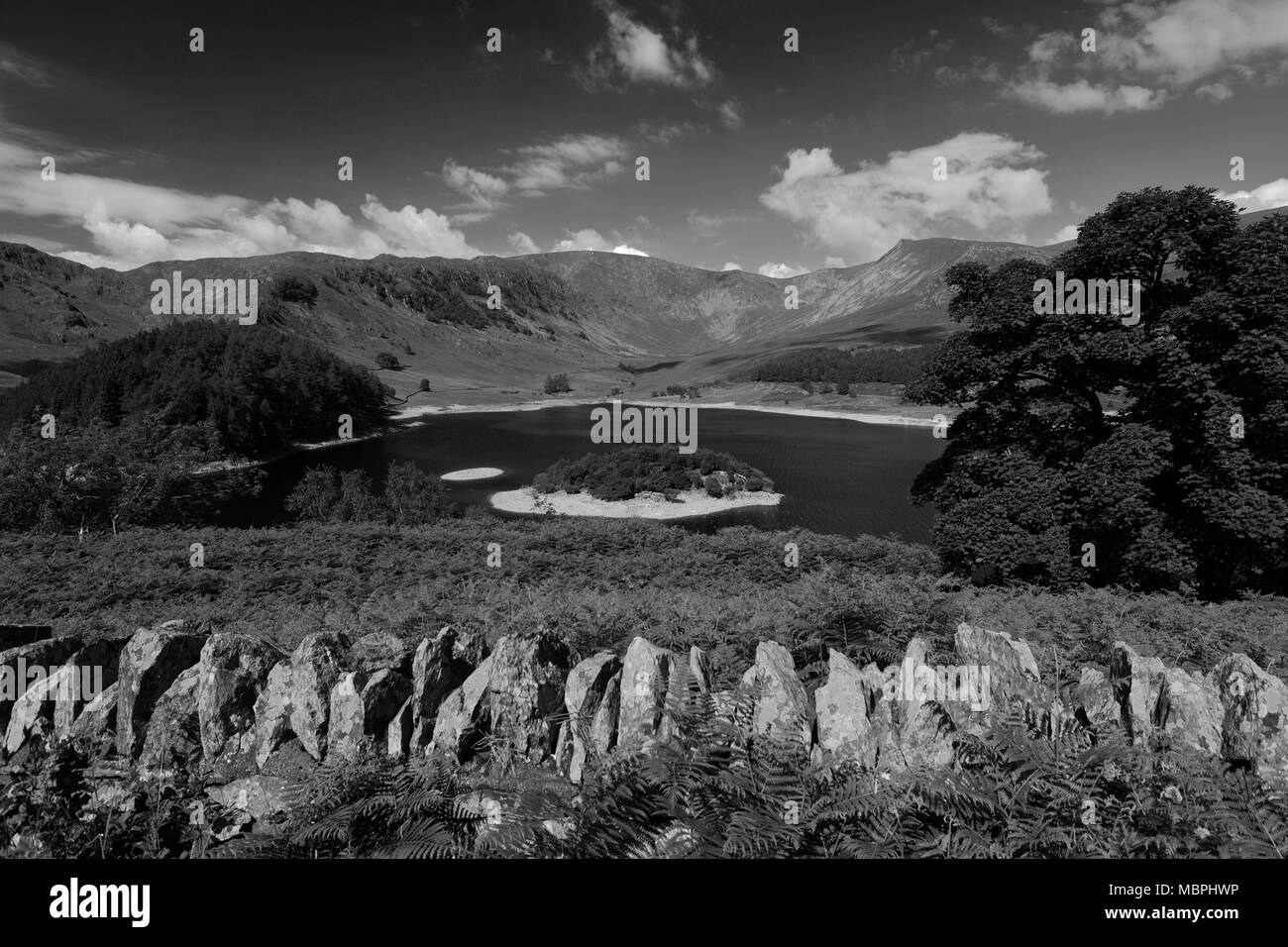 Vue d'été sur Haweswater réservoir, Parc National de Lake District, Cumbria, England, UK Banque D'Images