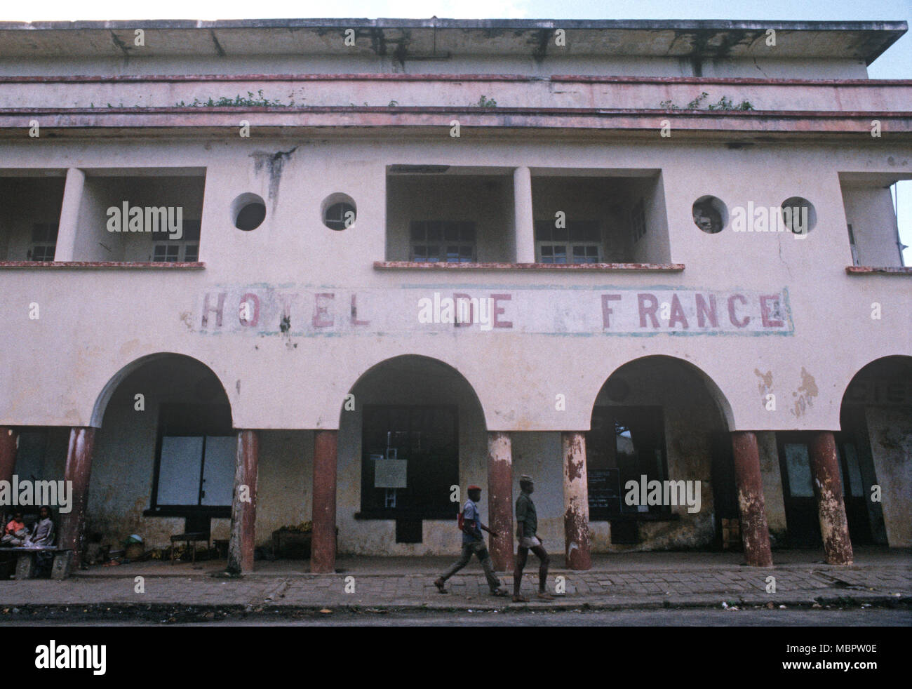 L'Hôtel de France à Antsiranana, Madagascar Banque D'Images