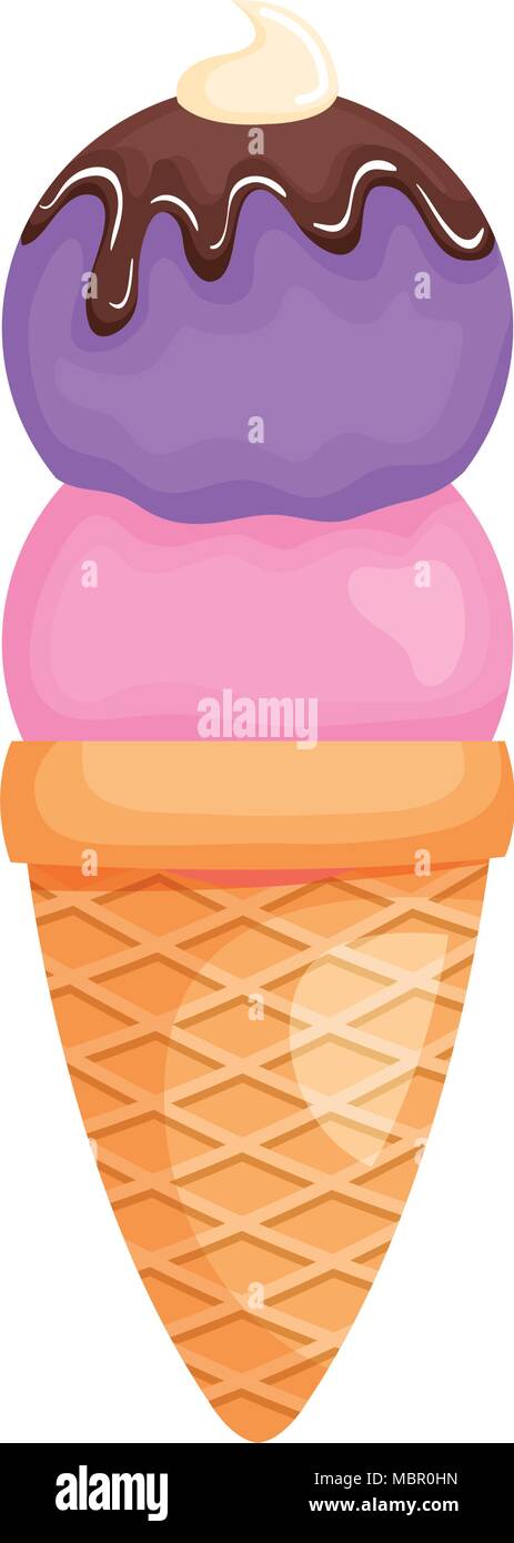L'icône de la crème glacée doux Illustration de Vecteur