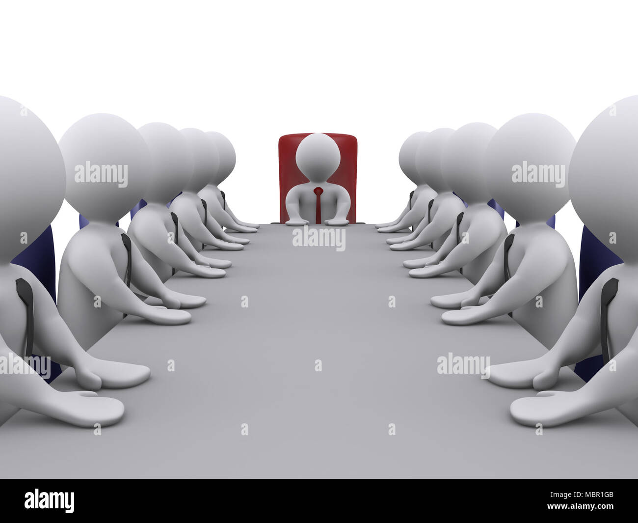 D'affaires 3d dans une réunion d'entreprise Banque D'Images