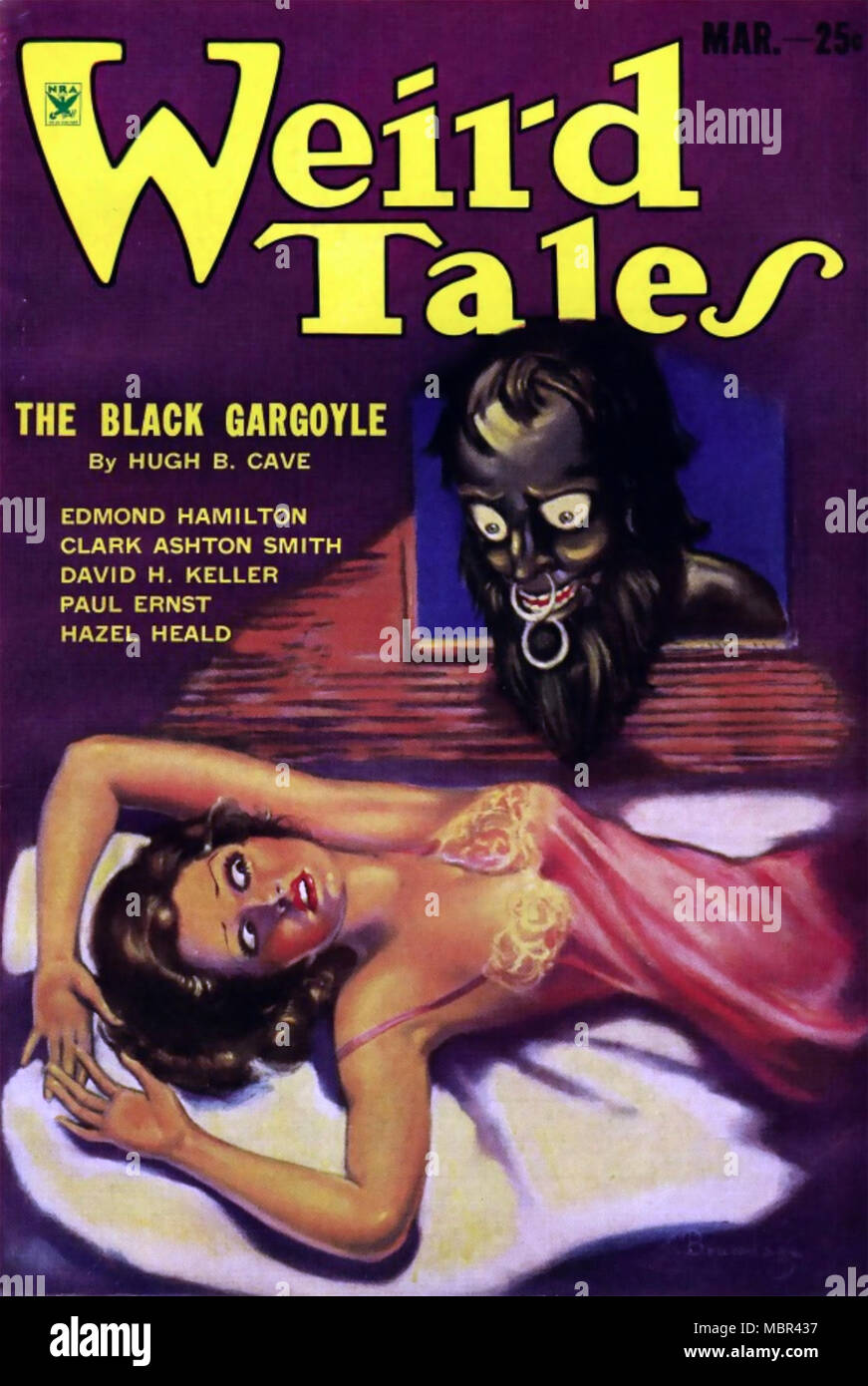 WEIRD TALES . Fantastique et d'horreur américain pulp fiction magazine couvrir d'environ 1953 Banque D'Images