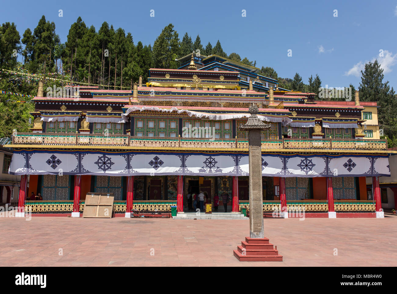 Monastère de Rumtek près de Gangtok, au Sikkim, Inde Banque D'Images