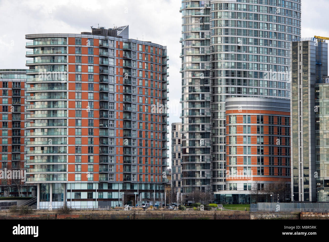 New Providence Wharf building exterior, Docklands, Londres, Angleterre Banque D'Images