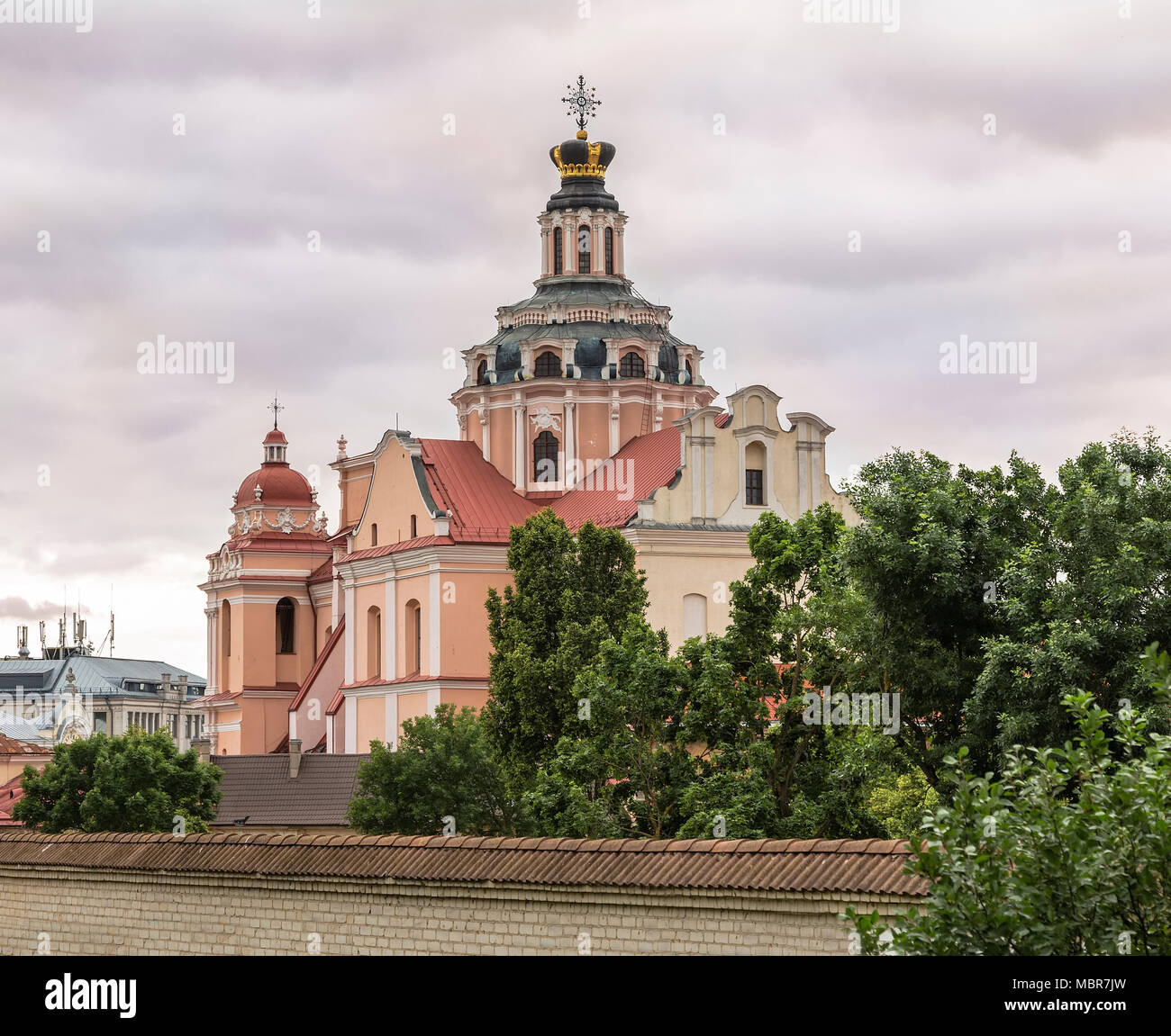 Eglise de Saint Casimir - rektoralny Église catholique romaine (Jésuites) à Vilnius Cabinet du doyen ; le premier exemple du début du Baroque en Vilno Banque D'Images