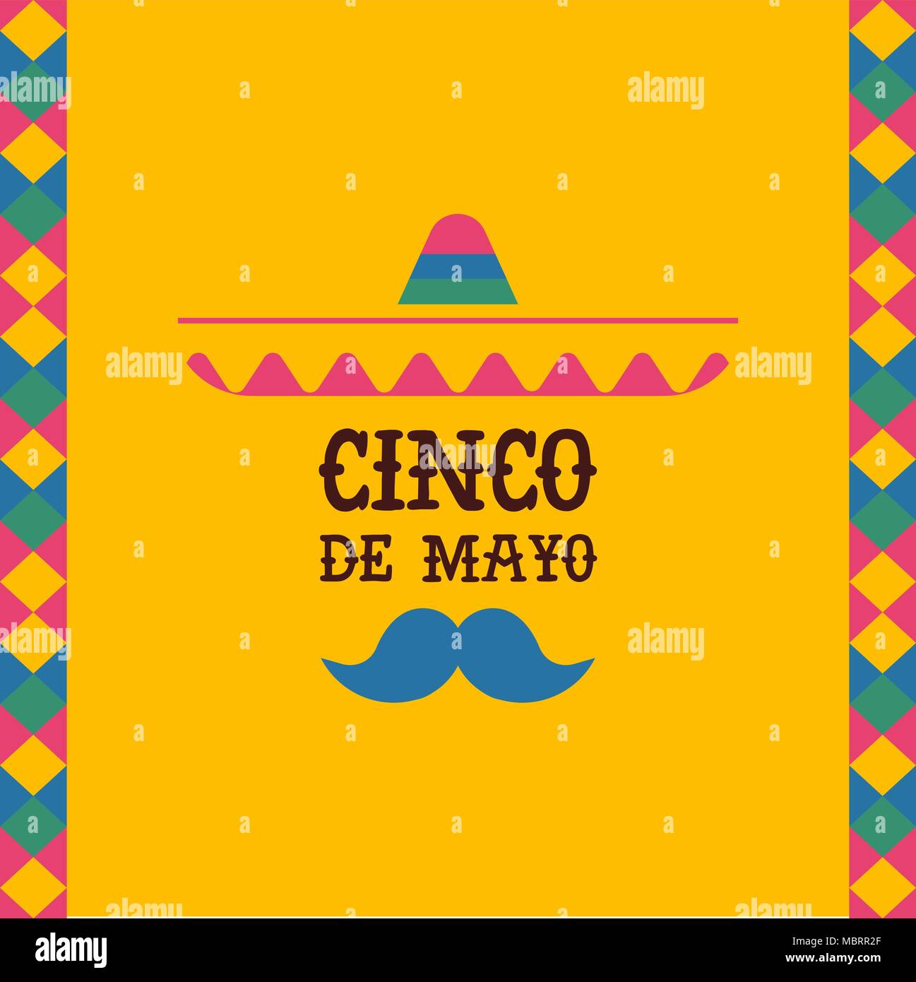 Heureux Le Cinco de Mayo mexicain mariachi carte de vœux avec singer et typographie de devis. Illustration de l'événement traditionnel au Mexique. Vecteur EPS10. Illustration de Vecteur