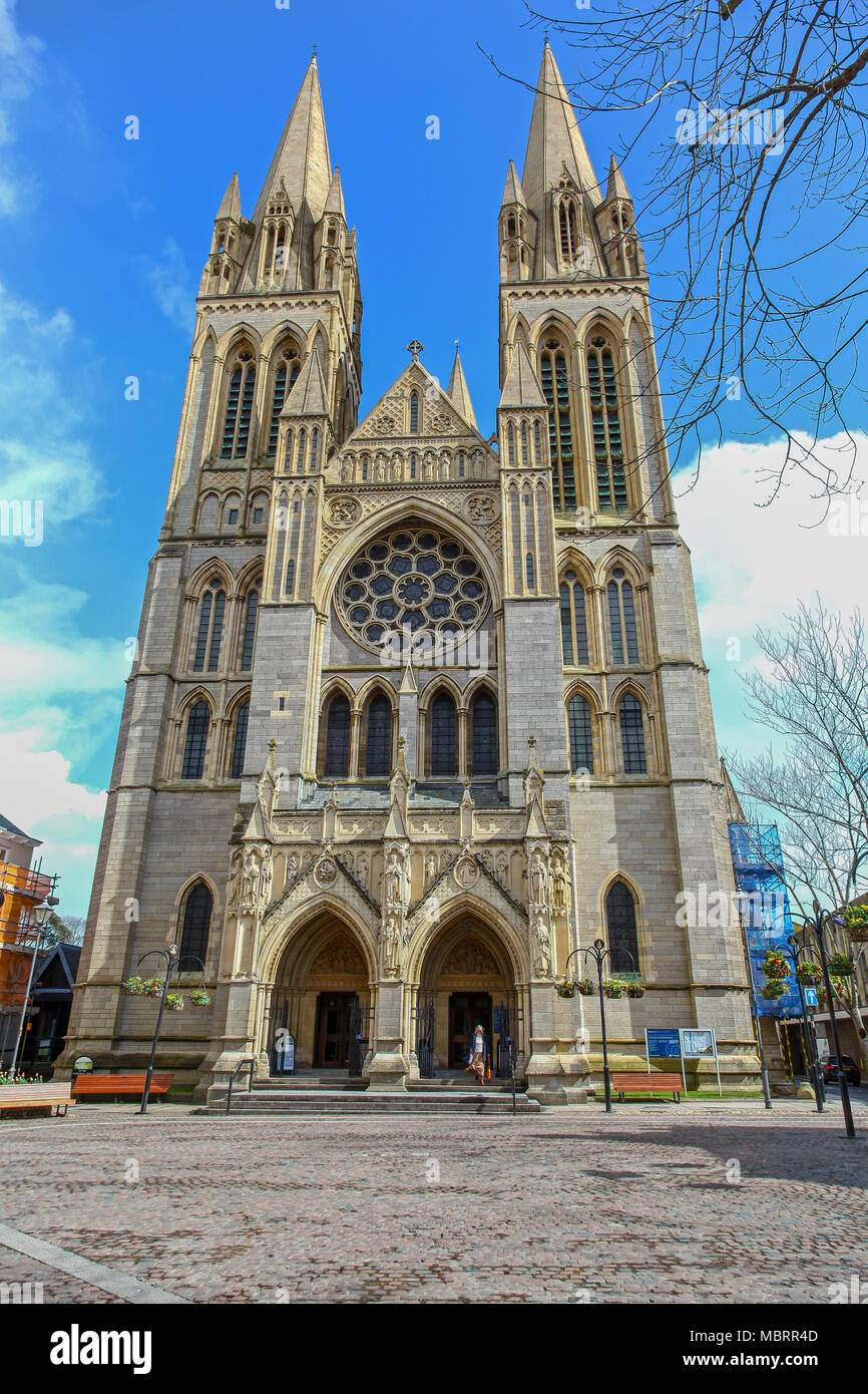 La cathédrale de la Bienheureuse Vierge Marie, Truro est une cathédrale de l'Église d'Angleterre dans la ville de Truro, Cornwall, Angleterre du Sud-Ouest, Royaume-Uni Banque D'Images