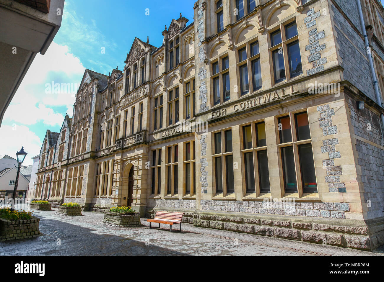 Passmore Edwards Free Public Library et le centre pour les écoles techniques de construction à Pydar Cornwall Street,Truro, Cornwall, Angleterre du Sud-Ouest, Royaume-Uni Banque D'Images