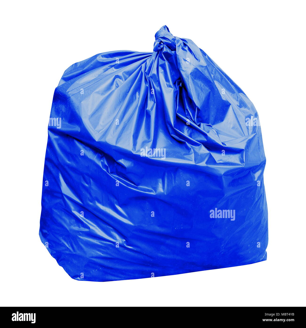 Sac à déchets bleu avec le concept de couleur est bleu de sacs à déchets Les déchets généraux (isolé sur fond blanc) Banque D'Images