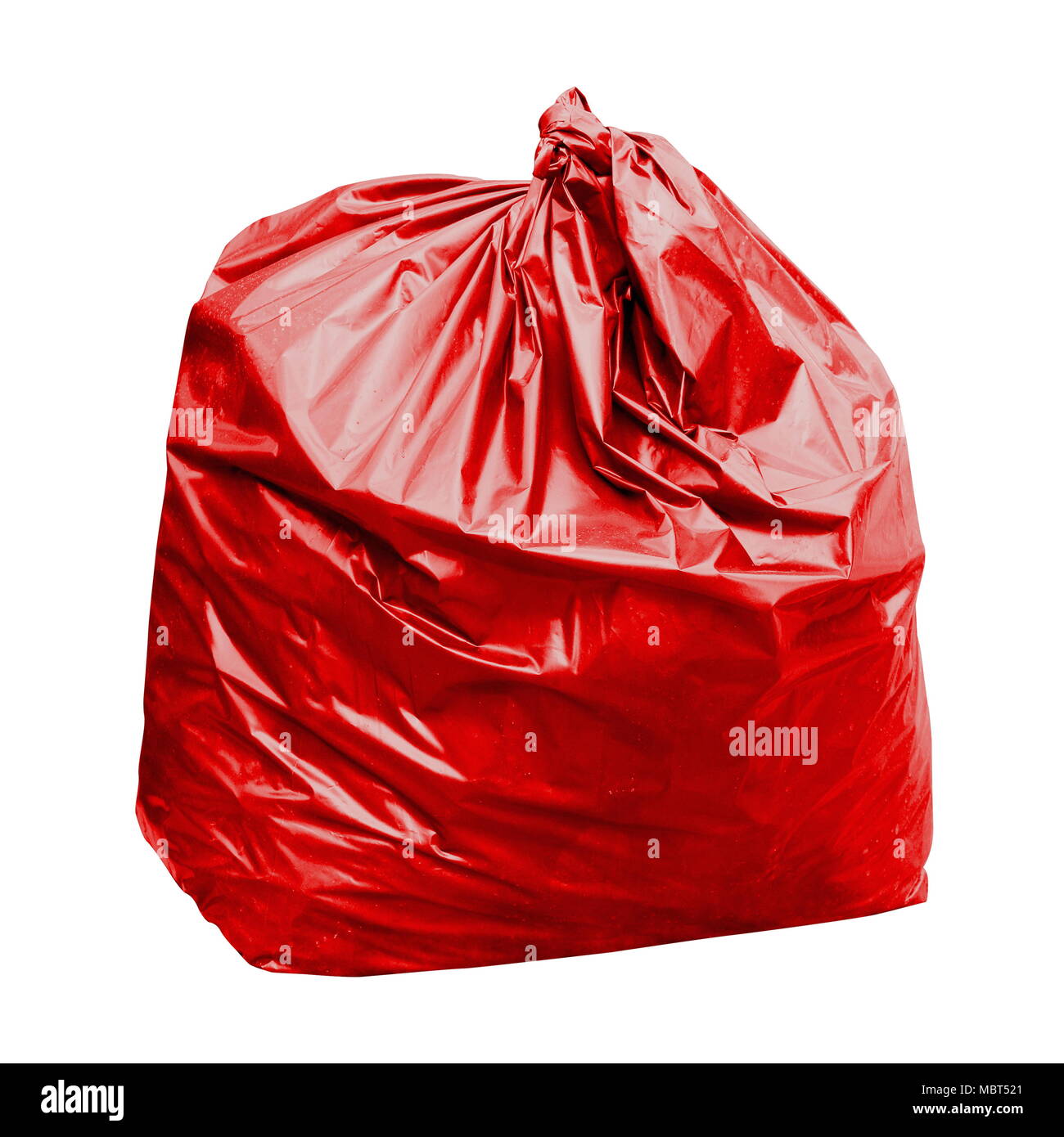 Sac poubelle rouge avec le concept de couleur est rouge de sacs à déchets  dangereux toxiques (isolé sur fond blanc Photo Stock - Alamy