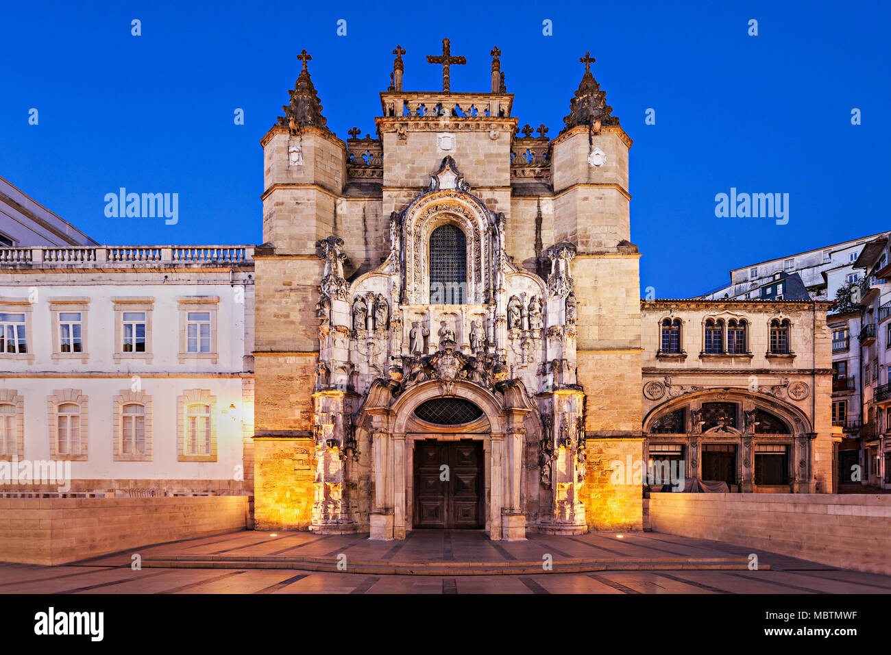 Le Monastère de Santa Cruz (Monastère de la Sainte Croix) est un Monument National à Coimbra, Portugal Banque D'Images