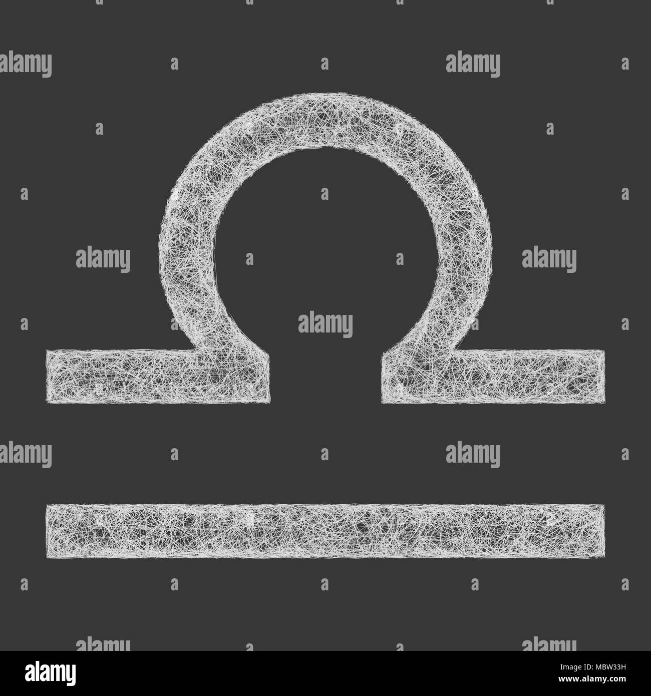 Signe du Zodiaque balance l'art en ligne Illustration de Vecteur