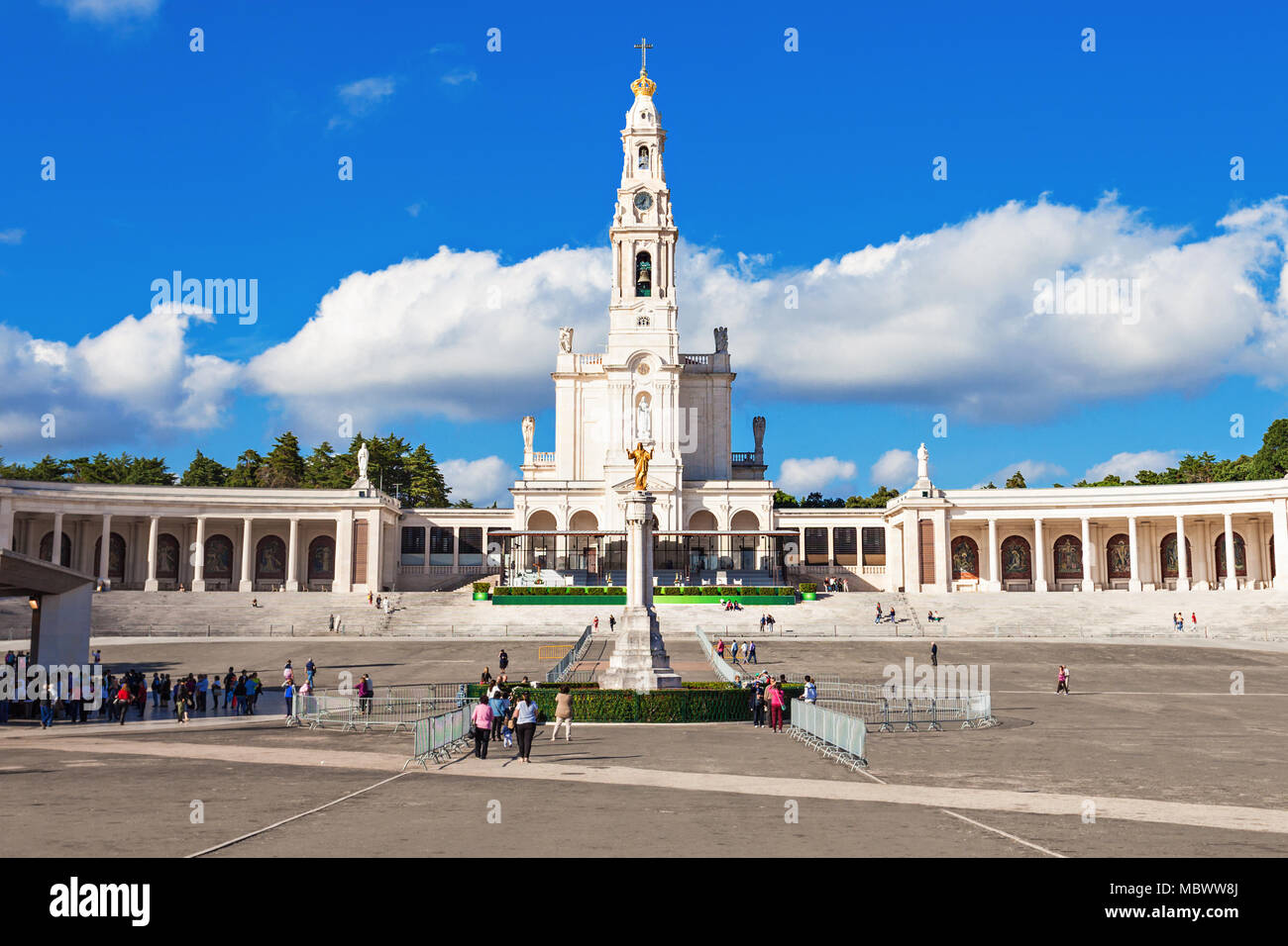 Le sanctuaire de Fatima, qui est également connu sous le nom de Basilique de Notre Dame de Fatima, Portugal Banque D'Images