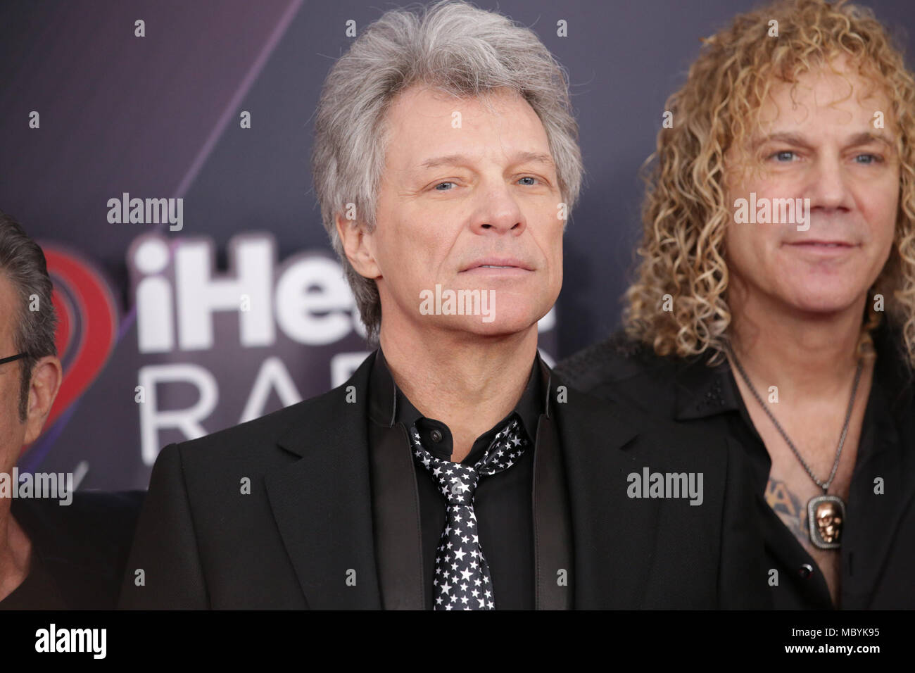 Assister à des célébrités 2018 iHeartRadio Music Awards lors du Forum. Avec : Jon Bon Jovi, Tico Torres, Phil X, David Bryan, Hugh McDonald, Everett Bradley, John Shanks Où : Los Angeles, California, United States Quand : 11 Mar 2018 Crédit : Brian à/WENN.com Banque D'Images