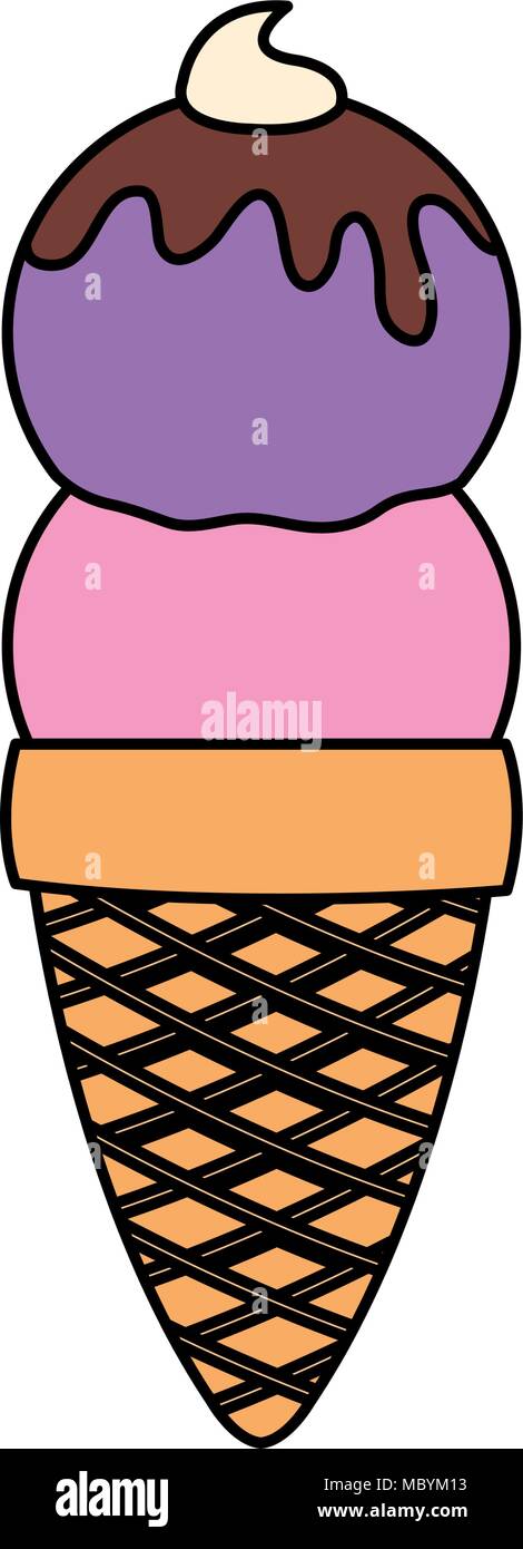 L'icône de la crème glacée doux Illustration de Vecteur