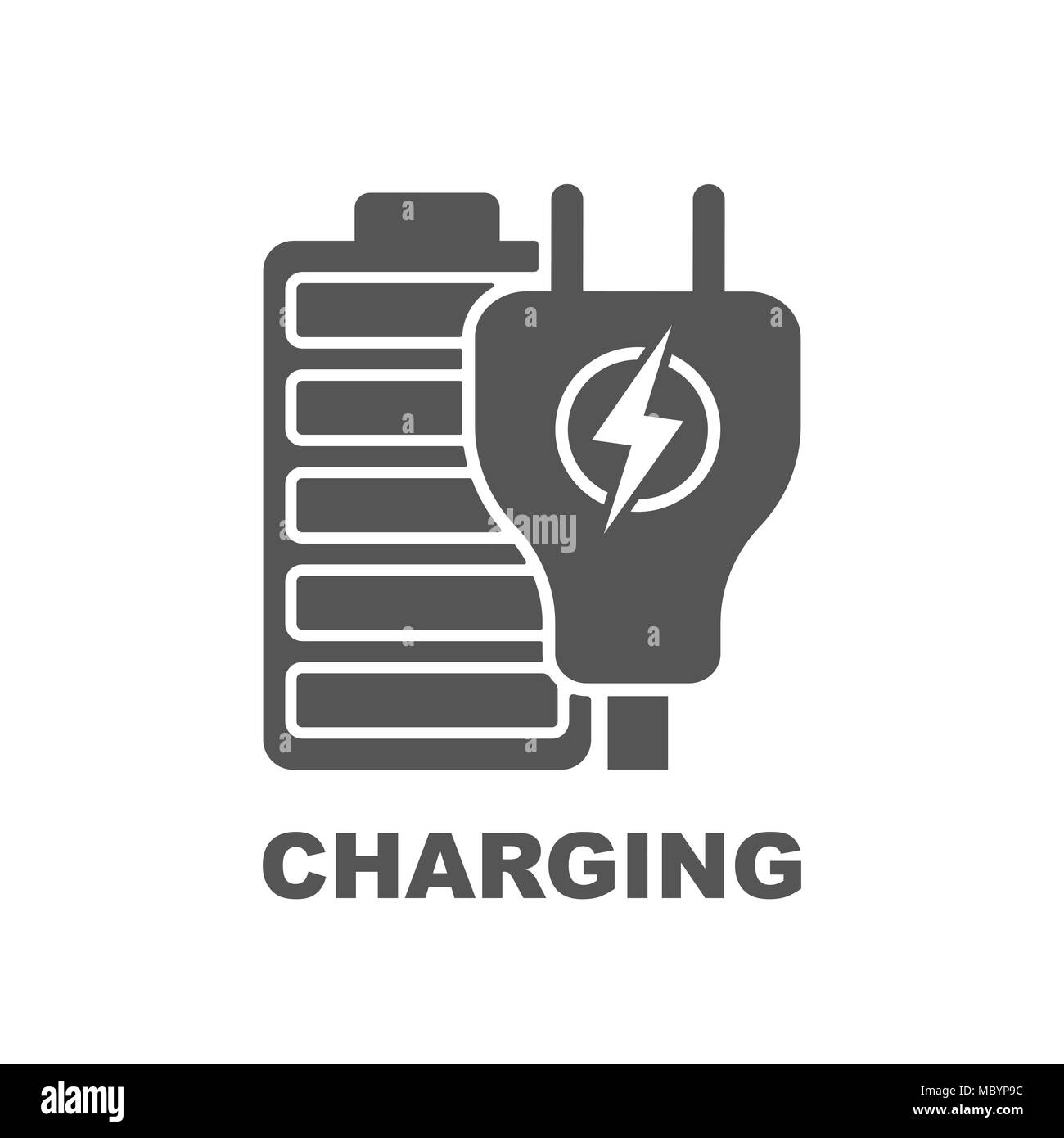 Icône vecteur de charge batterie Illustration de Vecteur