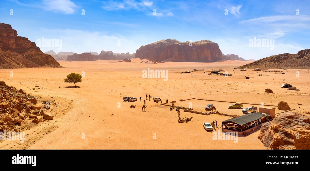 Le désert de Wadi Rum, Jordanie Banque D'Images