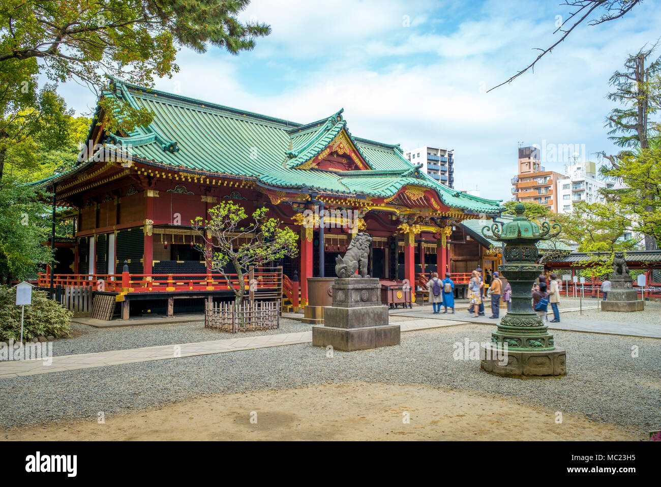 Sanctuaire Nezu à Tokyo, Japon Banque D'Images