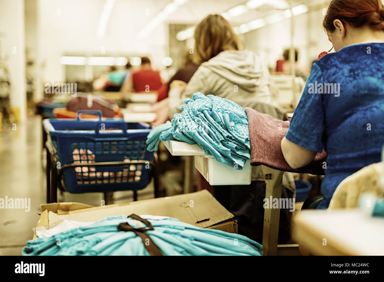 L'industrie textile et du tissu Banque D'Images