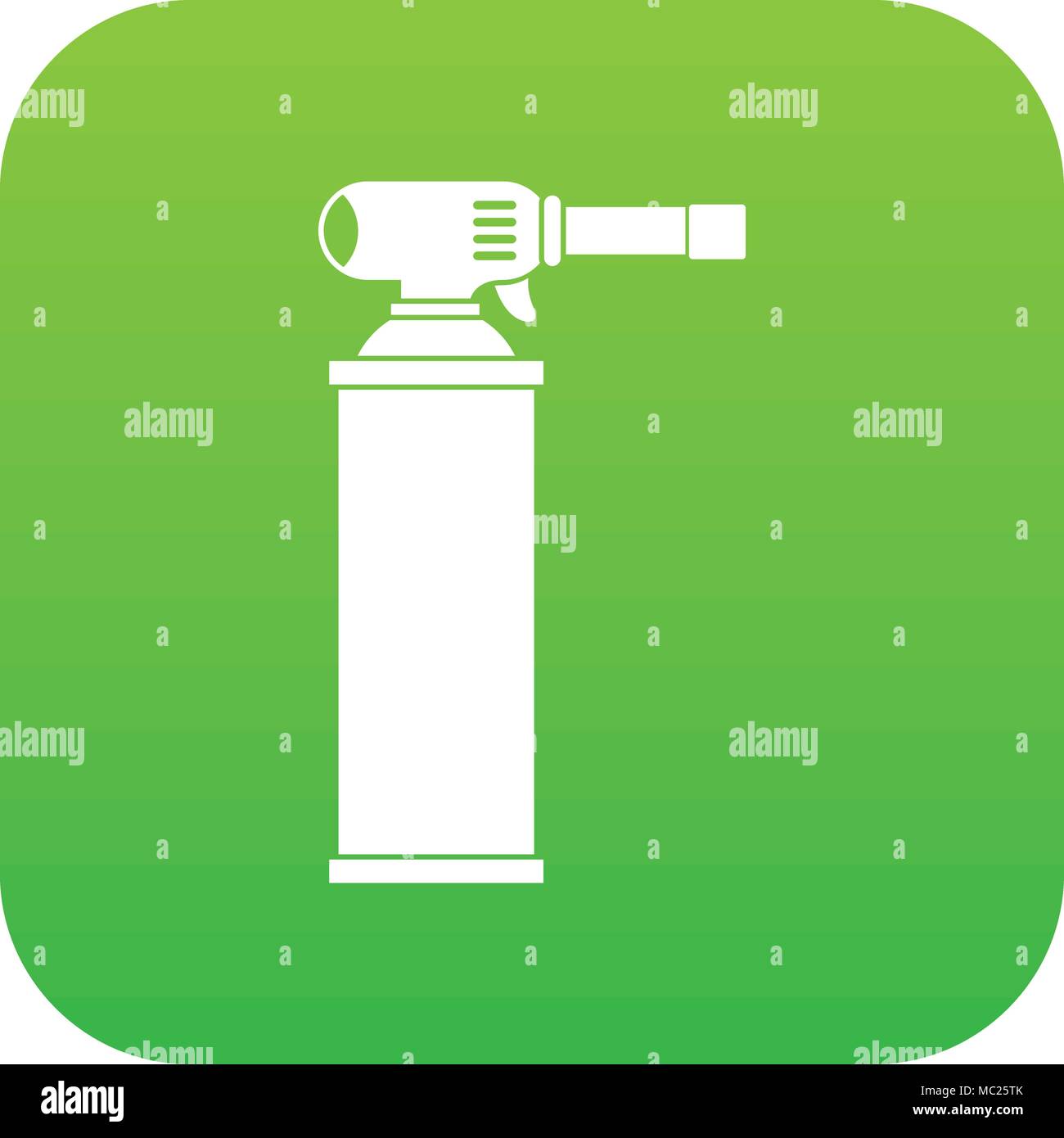 L'icône de la bouteille de gaz vert numérique Illustration de Vecteur