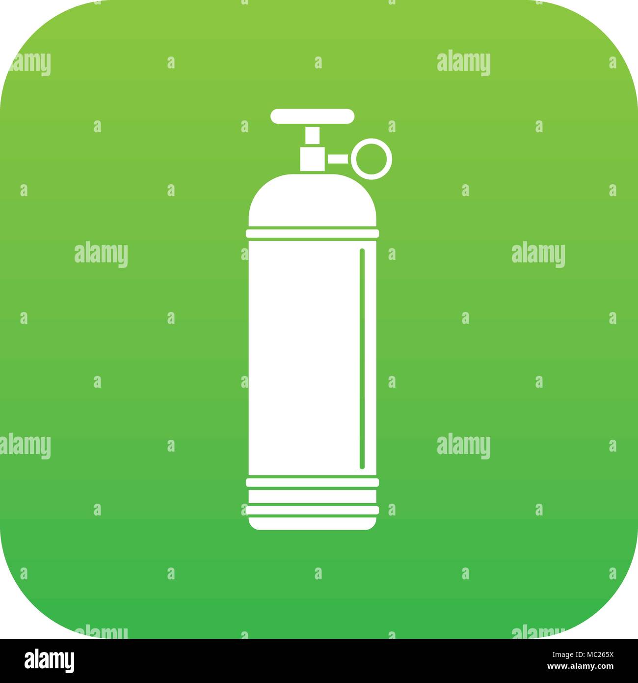 L'icône de conteneurs de gaz comprimé vert numérique Illustration de Vecteur