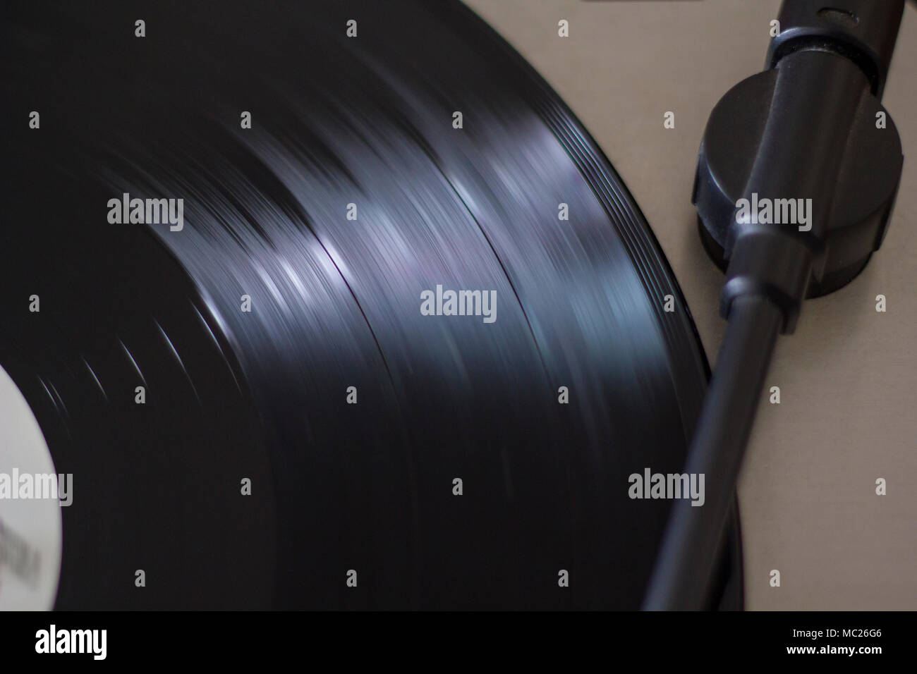 Vintage Record Player avec le vinyle. Vue d'en haut Banque D'Images