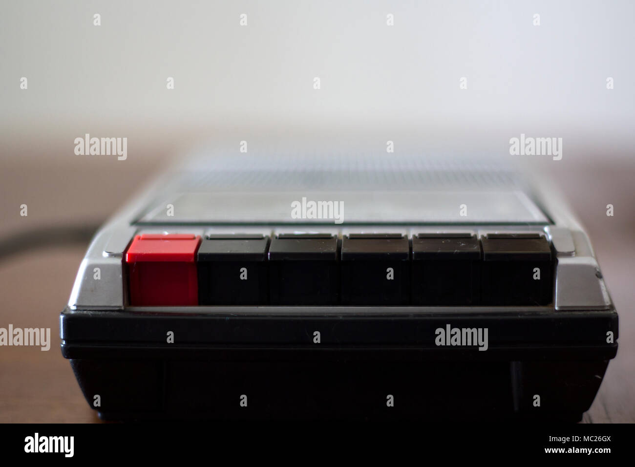Vintage lecteur de cassette recorder. Profondeur de champ Banque D'Images