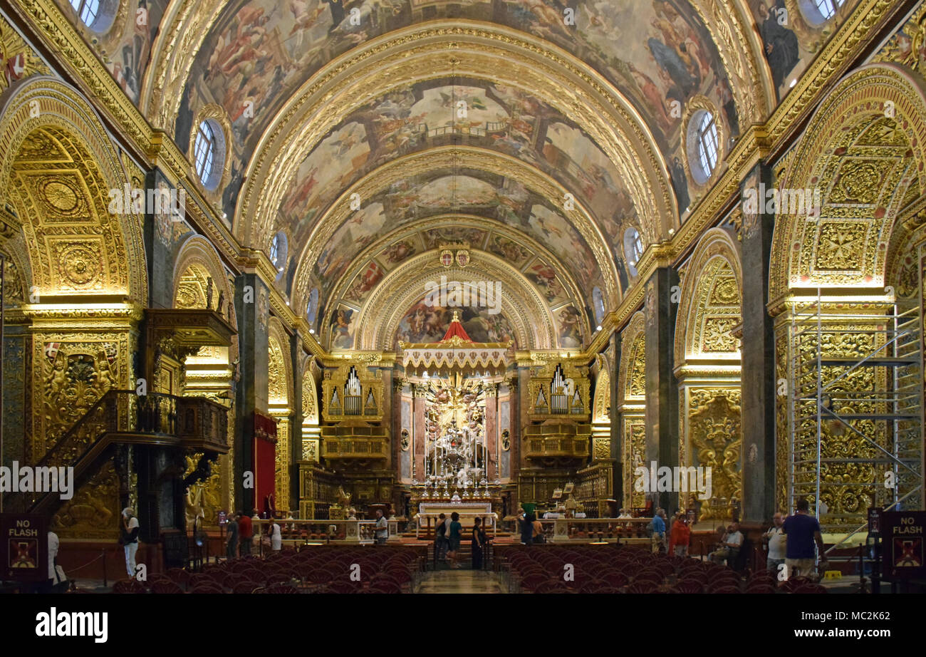 St Paul's Co-cathédrale, La Valette, Malte Banque D'Images
