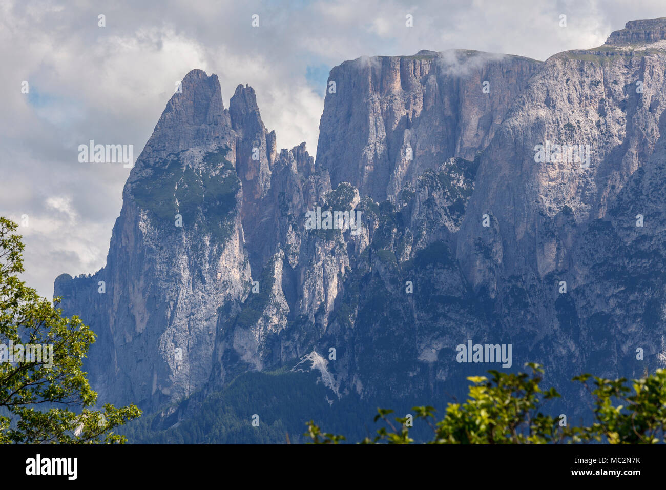 Sciliar, montagne de la province de Bolzano, le Tyrol du Sud, Italie Banque D'Images