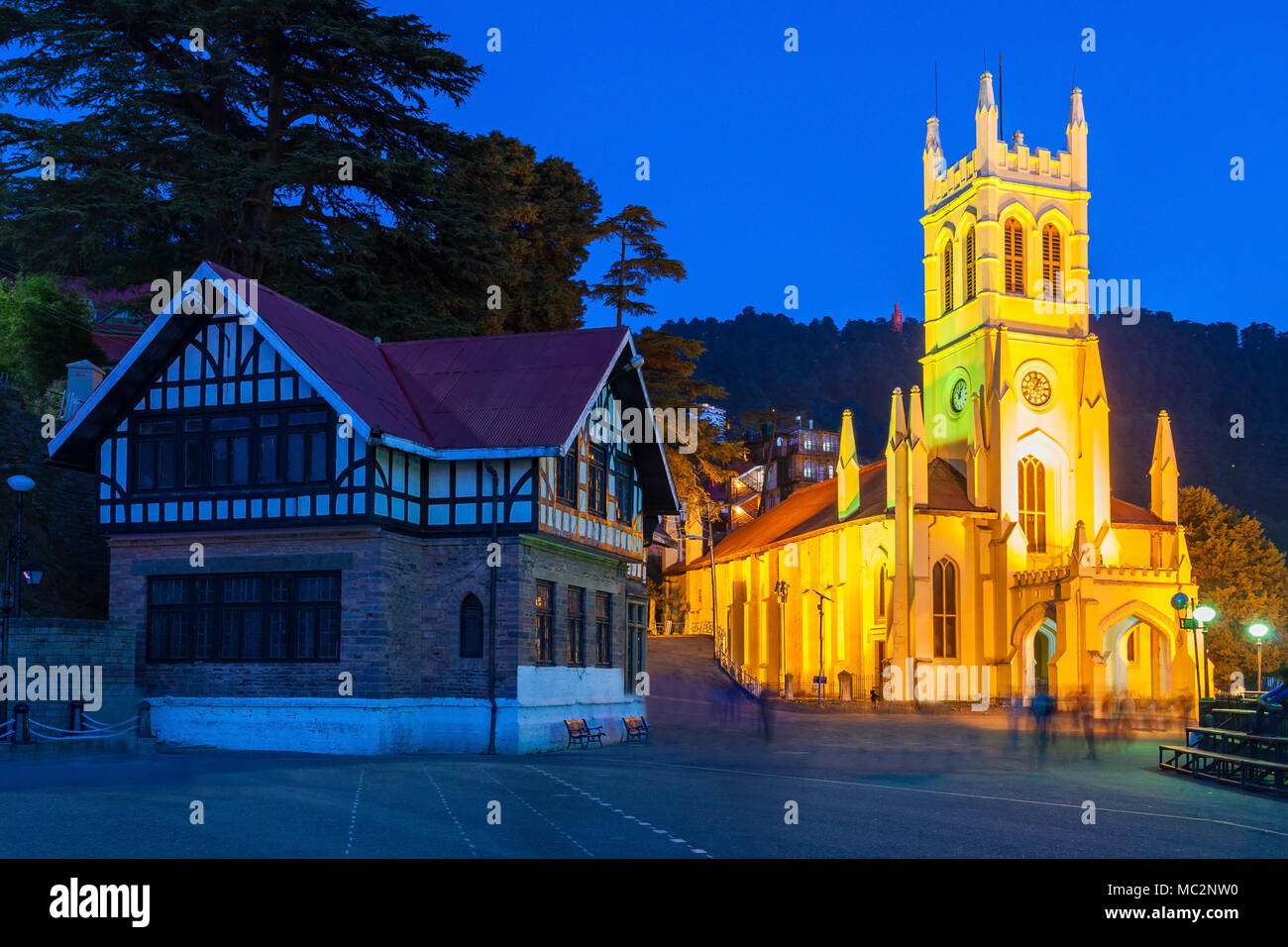 Christ Church à Shimla est la deuxième plus ancienne église de l'Inde du Nord Banque D'Images