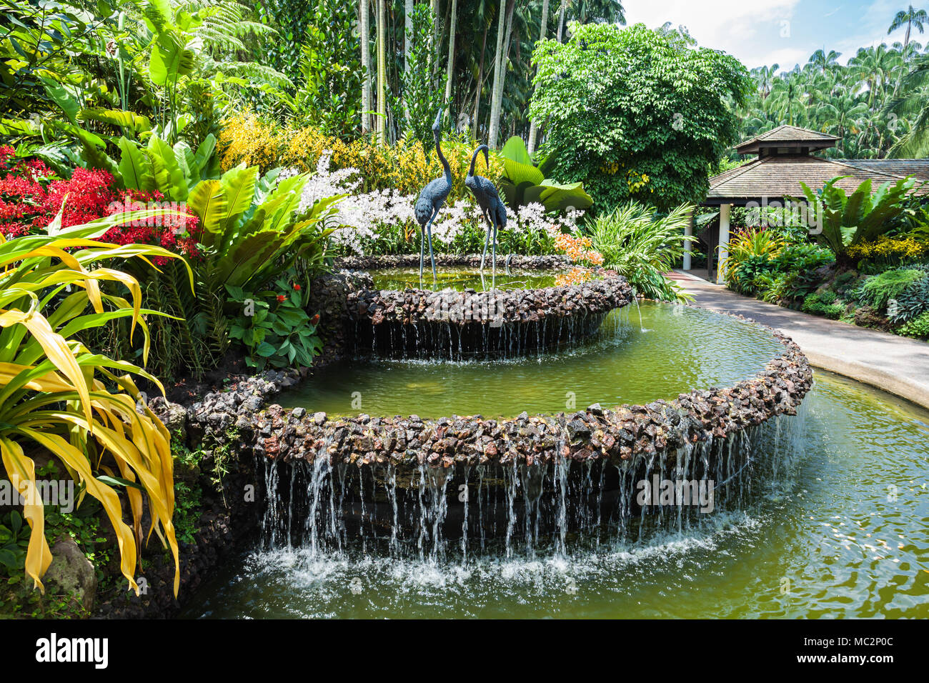 Singapour - le 17 octobre 2014 : Le National Orchid Garden, situé dans le Jardin Botanique de Singapour. Banque D'Images