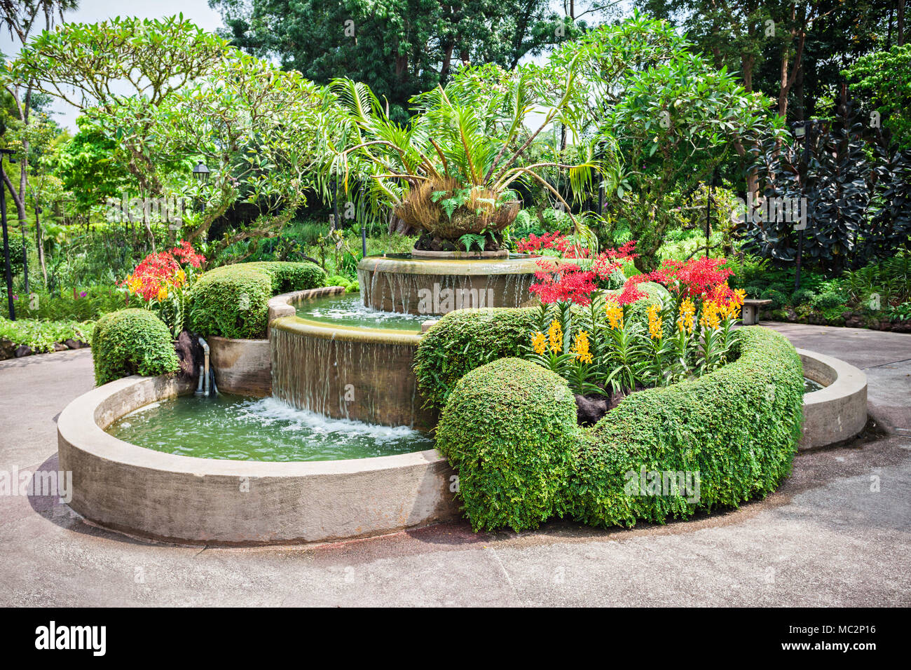 Singapour - le 17 octobre 2014 : Le National Orchid Garden, situé dans le Jardin Botanique de Singapour. Banque D'Images