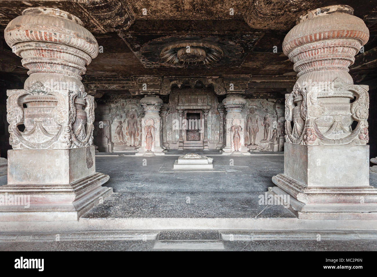 Les grottes d'Ellora près de Aurangabad, l'état de Maharashtra en Inde Banque D'Images