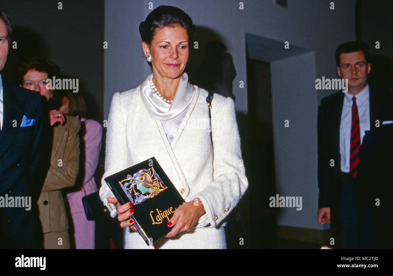 Königin Silvia von Schweden, Deutschland 1980 er Jahre. La Reine Silvia de Suède, l'Allemagne des années 1980. Banque D'Images