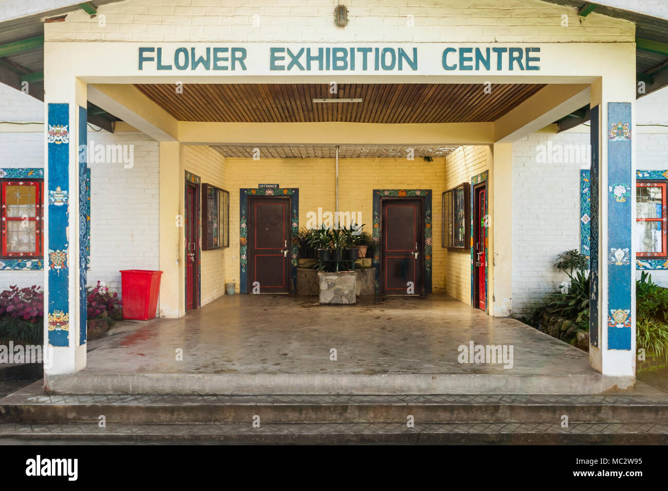 Centre d'exposition de fleurs à Gangtok, Sikkim état de l'Inde Banque D'Images