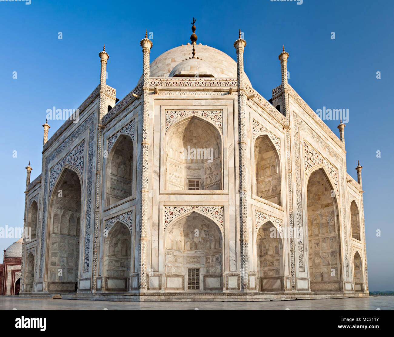 Taj Mahal à l'aube de la lumière, Agra, Inde Banque D'Images